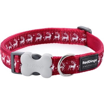Red Dingo Halsband Weihnachtsdesign Rentier