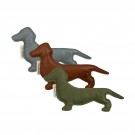 Dogolino Hundespielzeug Dackel (grau/braun/oliv)